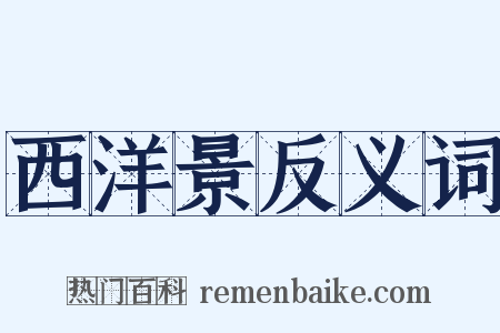 西洋景反义词是什么意思的图片